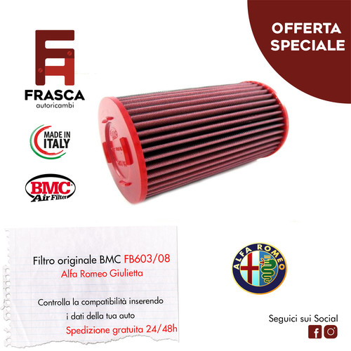 Filtro aria sportivo bmc - aria, alfa