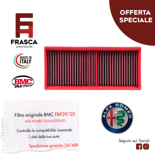 Filtro aria sportivo - sportivo, bmc