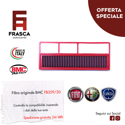 Filtro aria sportivo bmc fiat - bmc,